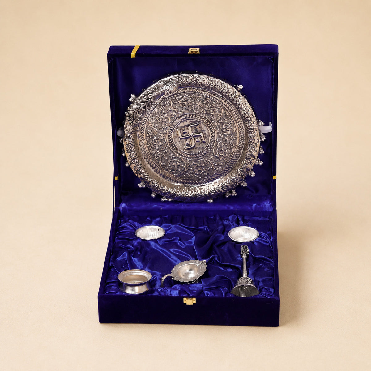 German Silver Puja Thali