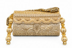 Zardosi Golden Brass Clutch